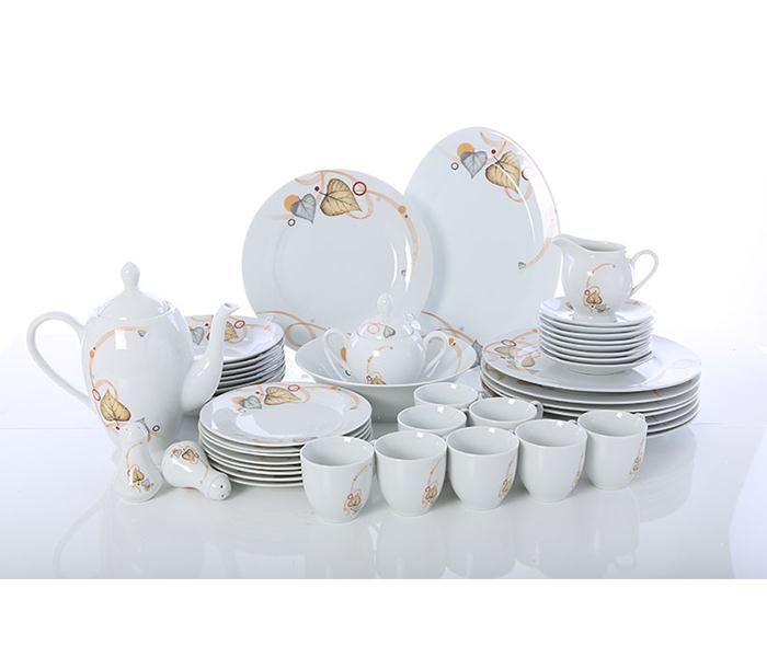  Royalford RF6017 Porcelain Ware Dinner Set Round - 49 Pieces - Zoom Image 1