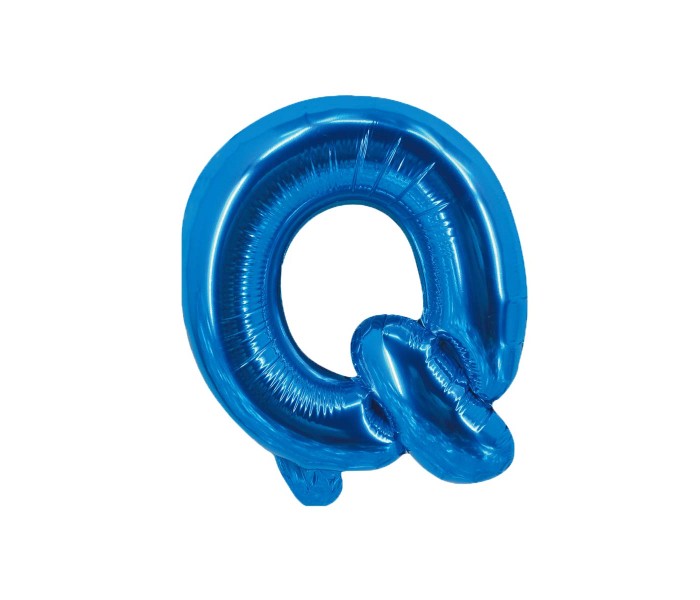 Party Time Q-B-803249 Letter Q 16 Inch Foil Balloon Blue - Zoom Image