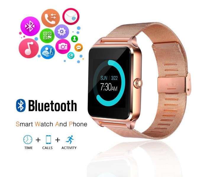 Bluetooth Stainless Steel Smart Watch Phone Support Sim Card, TF Card and Camera Z007 Assorted - Zoom Image 1