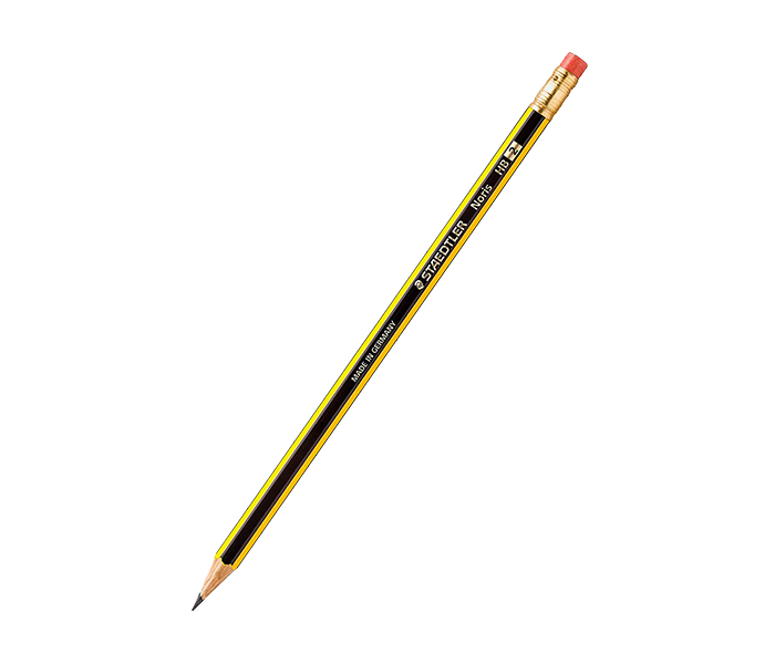 Staedtler ST-122-HB Pack of 12 Noris Pencil with Eraser - Black & Yellow - Zoom Image 4