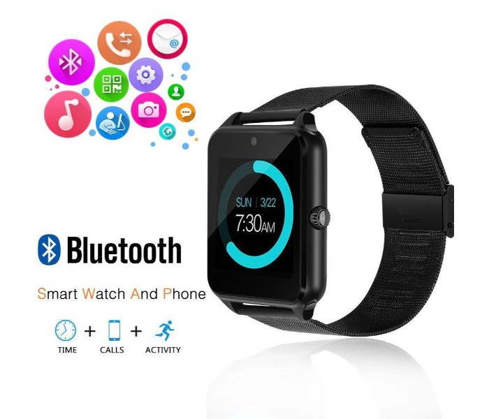 Bluetooth Stainless Steel Smart Watch Phone Support Sim Card, TF Card and Camera Z007 Assorted - Zoom Image 7