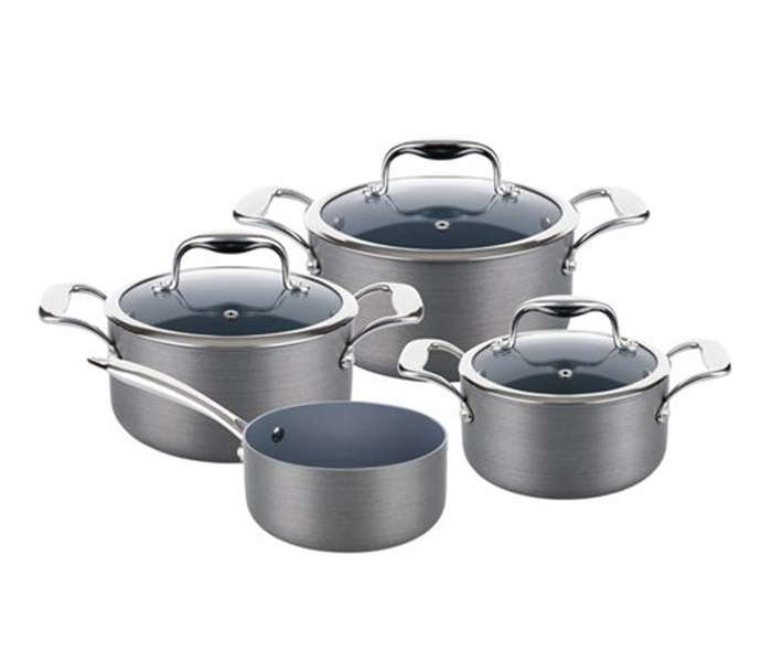 Lamart LTHSET7 Hard Aluminium Cookware Set, Grey - 7 Pieces - Zoom Image