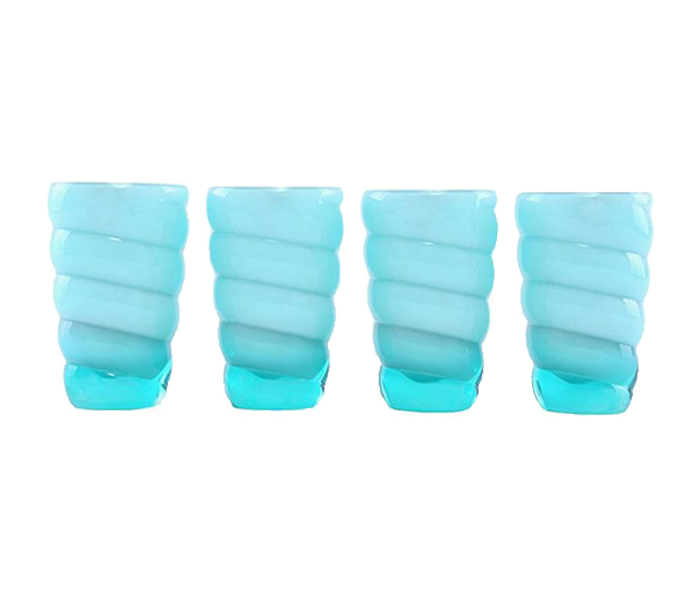 Royalford RF351-AG4 4 Piece Acrylic Spiral Glass Set - Blue - Zoom Image 3