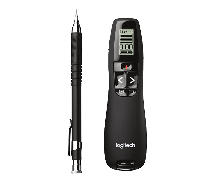 Logitech 910-003506 R700 Wireless Laser Presentation Remote - Black - Zoom Image 1