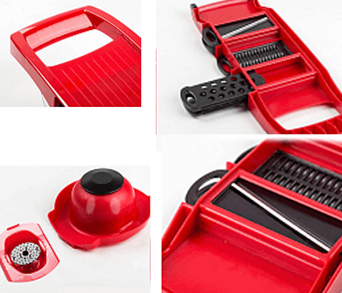 Cyber  6-in-1 Mandoline Slicer With  Interchangeable Blades & Peeler - Black - Zoom Image 2