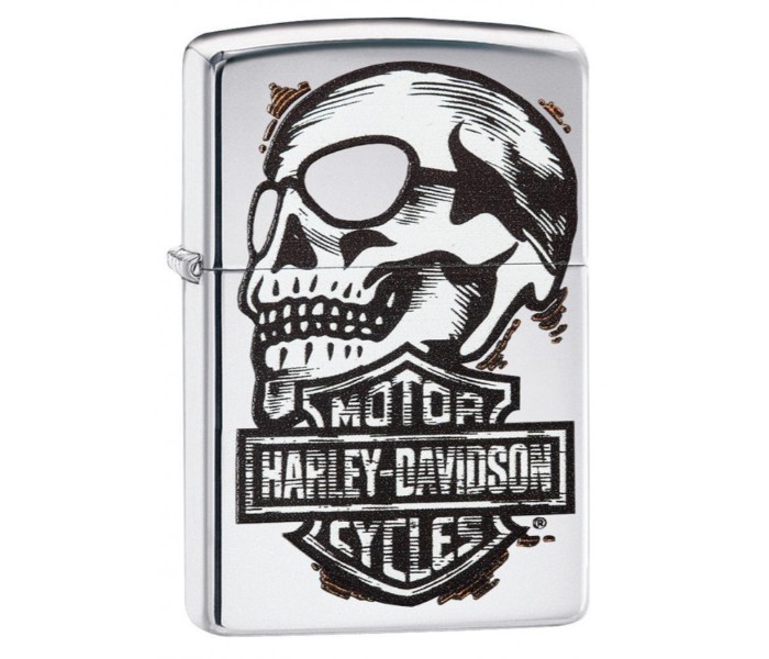 Zippo 29281 250 Harley Davidson Skull Lighter Silver - Zoom Image 4