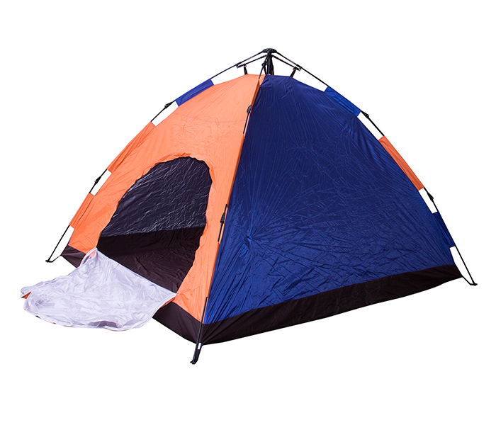 Taqdeer Pt-9553 Camping Tents Pop Up Instant Automatic Backpacking Dome Waterproof Tent For 4 Person - Blue And Orange - Zoom Image 2