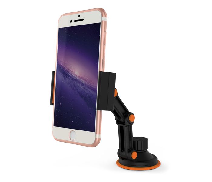 Promate RiseMount Multi-Level Car Mount Holder for Mobile Phone with 360 Degree Rotatable - Orange - Zoom Image 2