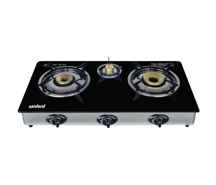 Sanford SF5326GC Glass Triple Burner Gas Stove - Black - Zoom Image