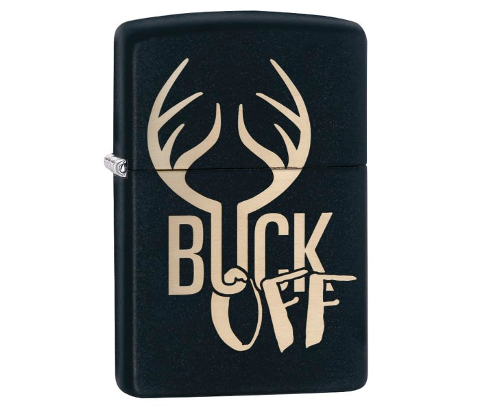 Zippo 29607 218 Buck Off Laser Design Lighter Black - Zoom Image 2