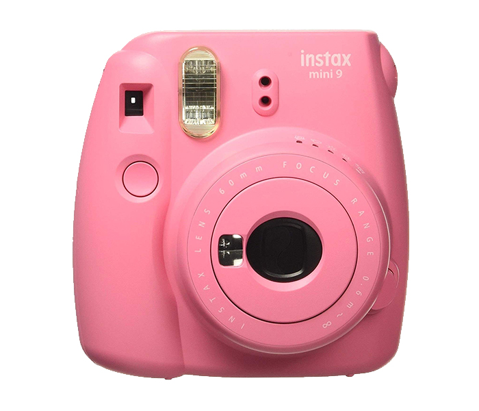 Fujifilm Instax Mini 9 Instant Camera with Leather Bag & 10x Film Sheet - Flamingo Pink - Zoom Image 1