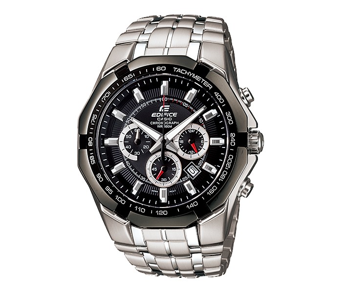 Casio Edifice EF-540D-1AVDF Mens Analog Watch Silver and Black - Zoom Image