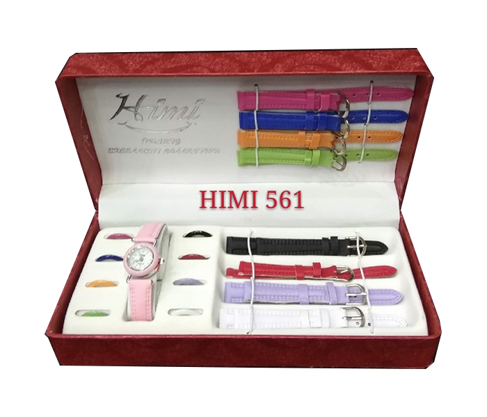 HIMI 561 Multicolor Dial Frame & Strap Changeable Quartz Watch for Women - Zoom Image