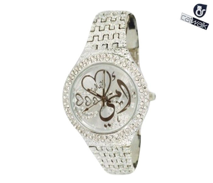 Catwalk CW-145 Genuine quality Fashionable Cz Watch For Women - Silver - Zoom Image