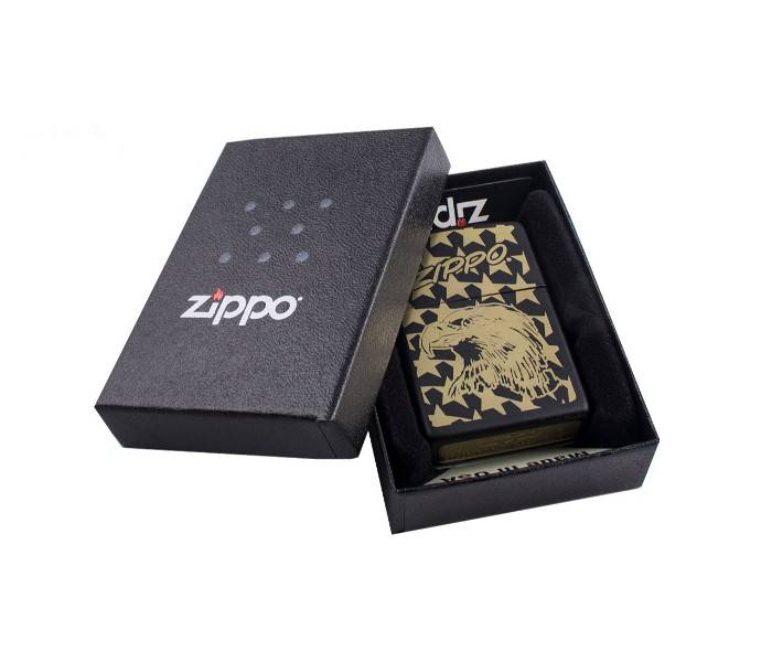 Zippo 28763 218  Eagle and Stars Lighter Black - Zoom Image 1