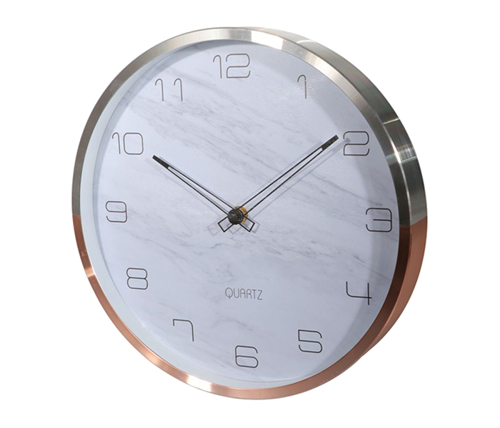 Royalford RF9282 Analog Wall Clock - White & Silver - Zoom Image