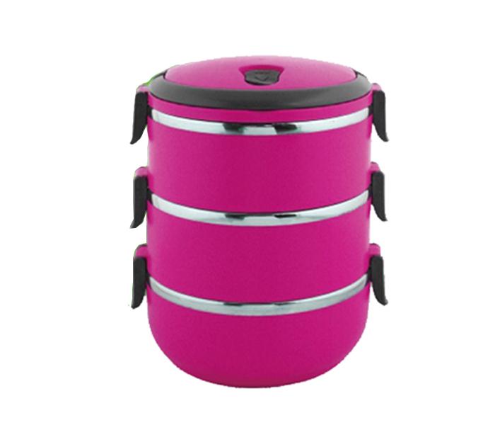 Royalford RF6056 3 Layer Lunch Box - Pink - Zoom Image