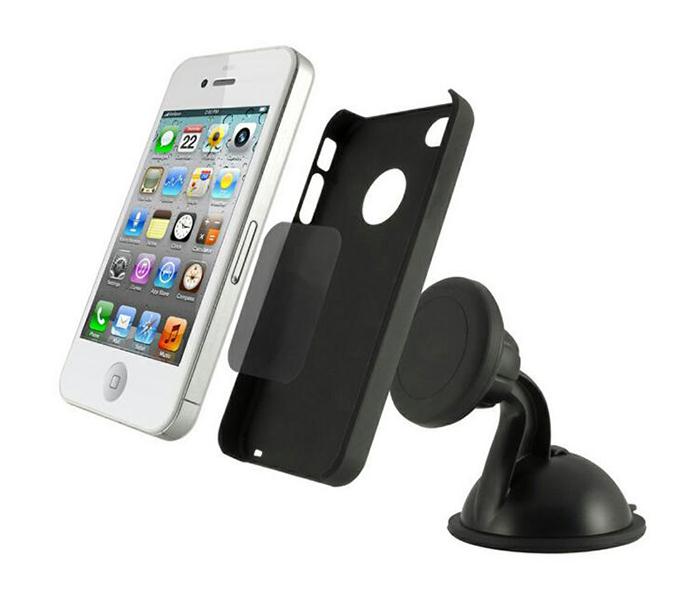 Universal Magnetic Car Mount with Quick-snap Holder for iPhone,Samsung,Tablet Black - Zoom Image 3