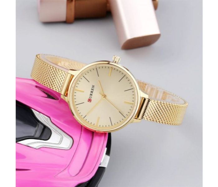 Curren 9022 Stainless Steel Analog Quartz Watch For Women Gold - Zoom Image 1