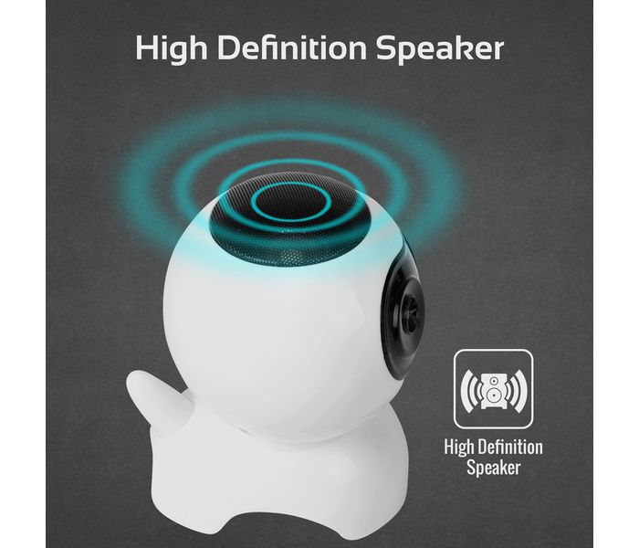 Promate Marvin Multi-Function Wireless Stereo Speaker with LED Light - White - Zoom Image 1