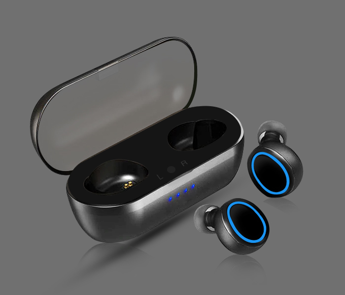 Cilovetty Y-02TWS High Quality Airpods Doble With Power Bank - Black&Blue - Zoom Image 1