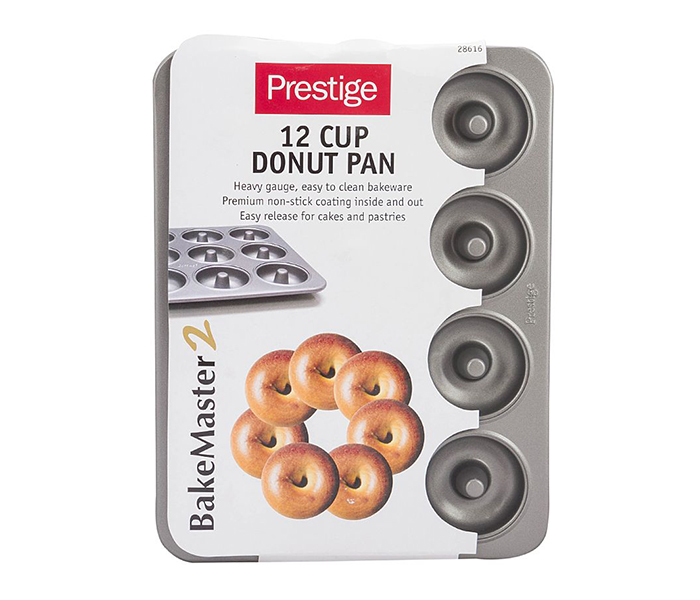 Prestige PR28616 12 Cup Bakeware Carbon Steel Mini Donut Pan, Grey - Zoom Image 3