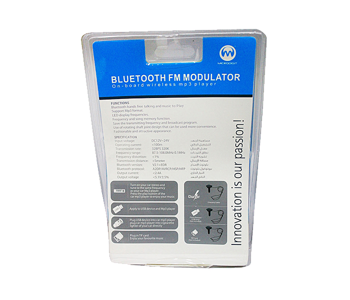 Microdigit  M101BT Bluetooth FM Modulator - Zoom Image 1