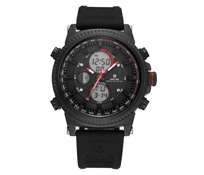 Weide WH-6403PU Analog and LCD Digital Watch Black and Red - Zoom Image 1