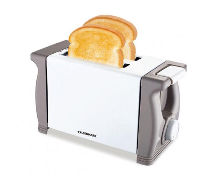 Olsenmark OMBT2271 2 Slice Bread Toaster - White & Grey - Zoom Image 1