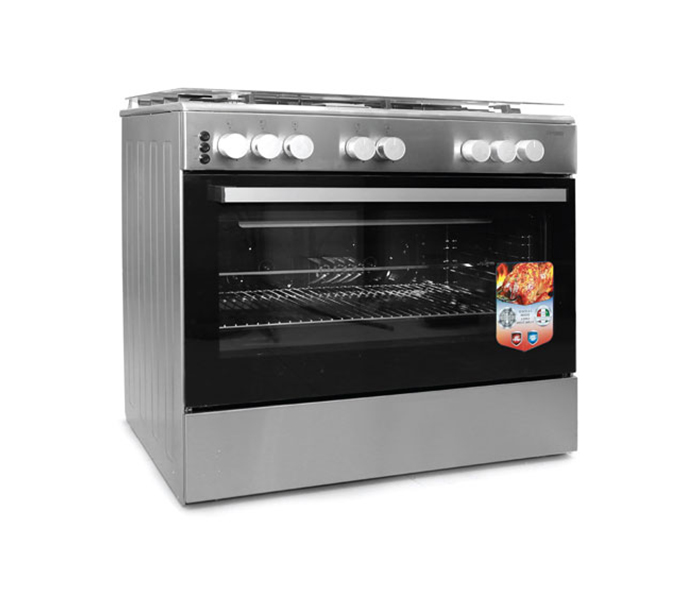 Geepas GCR9077FTCST 5 Burner Freestanding Full Safety Gas Cooking Range with Cooling Fan - Zoom Image 1