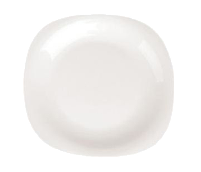 Royalford RF7050 8.5-inch Opal Ware Square Dessert Plate - White - Zoom Image