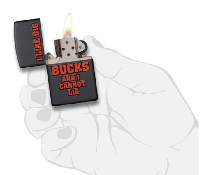 Zippo 29342 218 I Like Big Bucks Lighter Black - Zoom Image 2