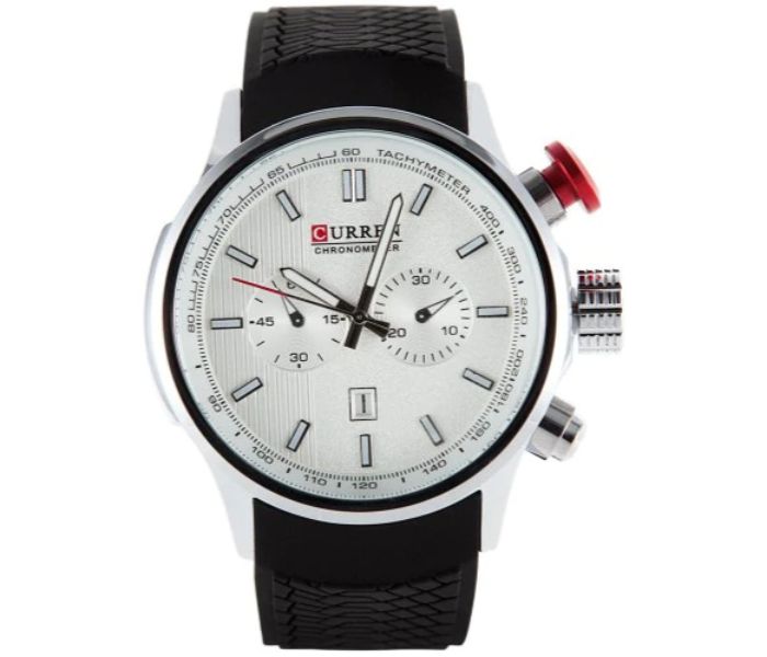 Curren 8175 Casual Analog Quartz Watch For Men Black And Silver - Zoom Image 2