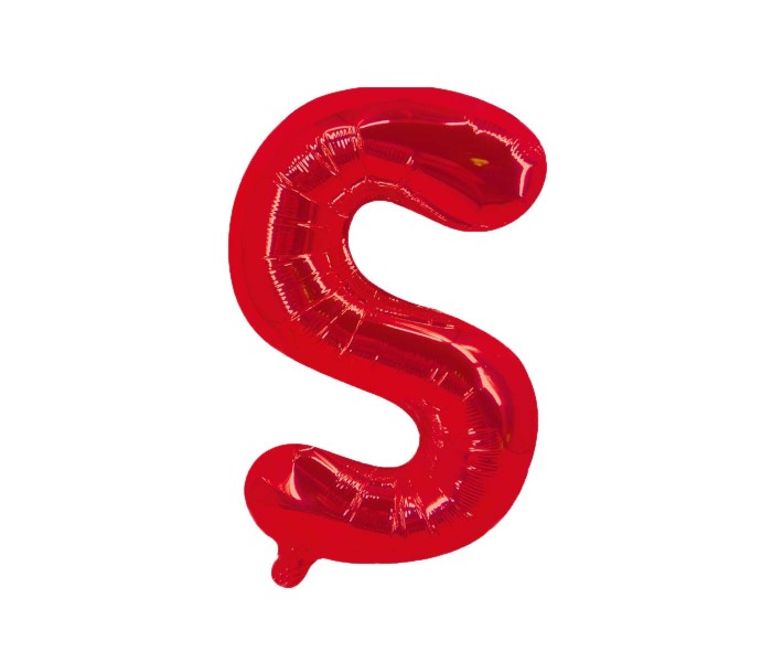 Party Time S-RE-803379 Letter S 16 Inch Foil Balloon Red - Zoom Image