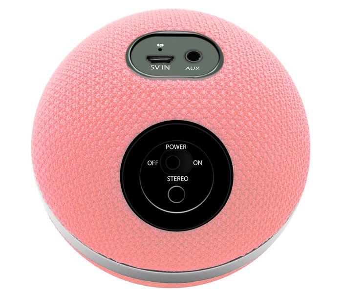 Promate Orbit Portable 3D Stereo Sound Bluetooth Speaker - Pink - Zoom Image 4