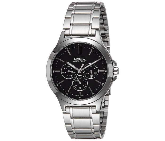 Casio MTP-V300D-1ADF Mens Analog Watch Black and Silver - Zoom Image 3