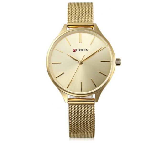 Curren 9024 Stainless Steel Analog Quartz Watch For Women Gold - Zoom Image 3