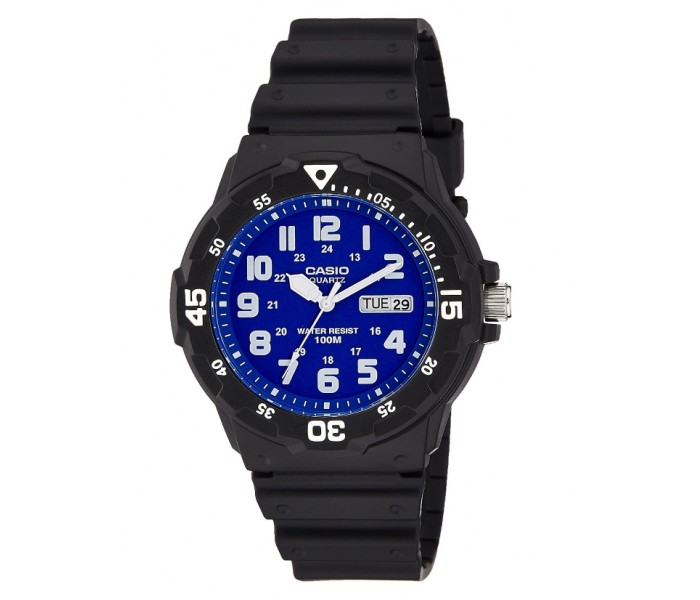 Casio MRW-200H-2B2DF Mens Analog Watch Black and Blue - Zoom Image