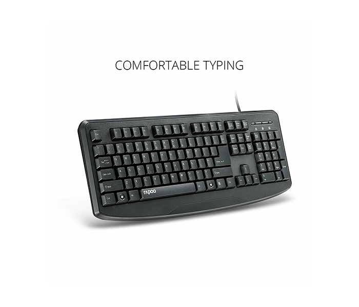 Rapoo NK2500 Wired Keyboard with USB - English, Black 17111 - Zoom Image 2