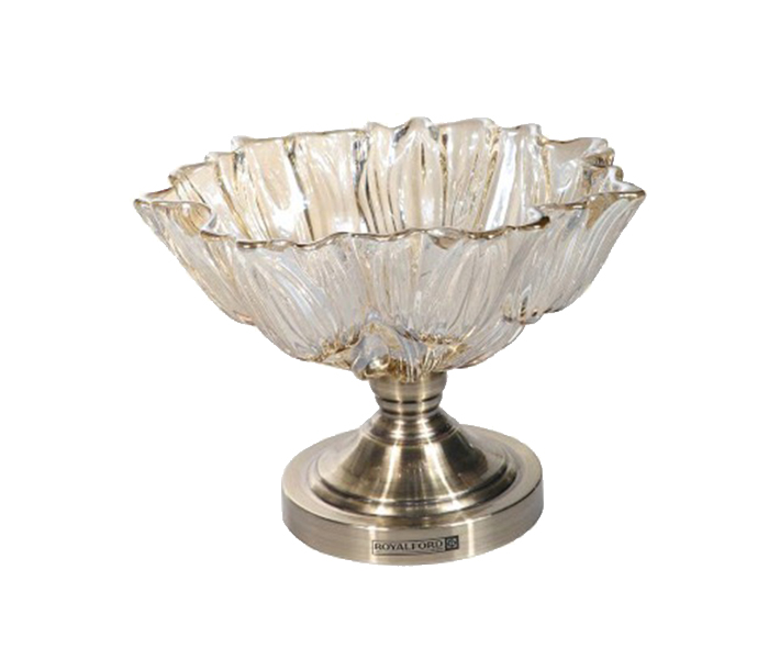 Royalford RF9321 Glass Candy Stand - Gold - Zoom Image