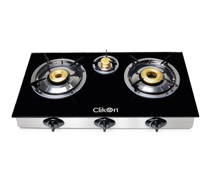 Clikon CK4254 3 Burner Table Gas Stove with Glass - Zoom Image