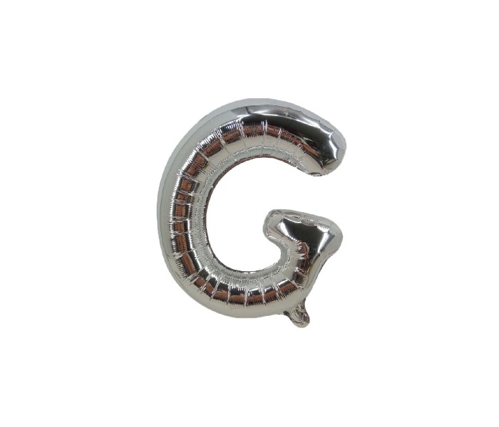 Party Time G-S-803409 Letter G 16 Inch Foil Balloon Silver - Zoom Image