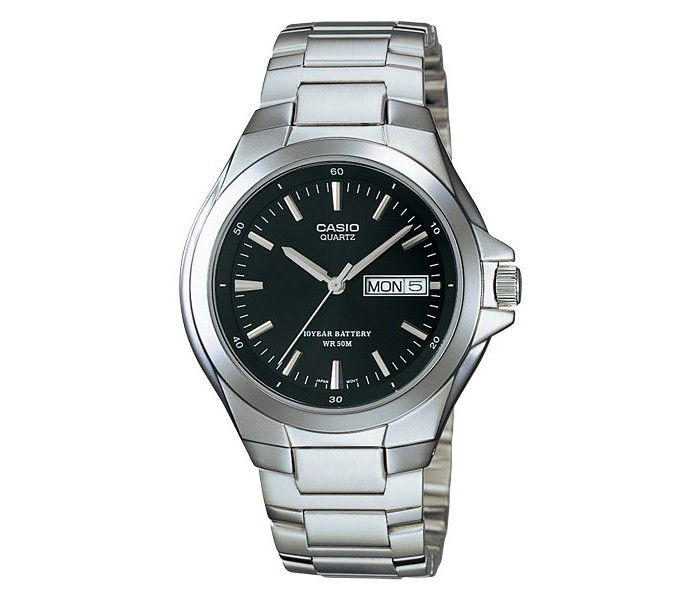 Casio MTP-1228D-1AVDF Mens Analog Watch Silver and Black - Zoom Image