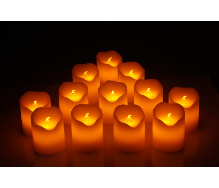 Taqdeer 16-377-6 10 Piece Battery Operated LED Candle Set Beige - Zoom Image 2