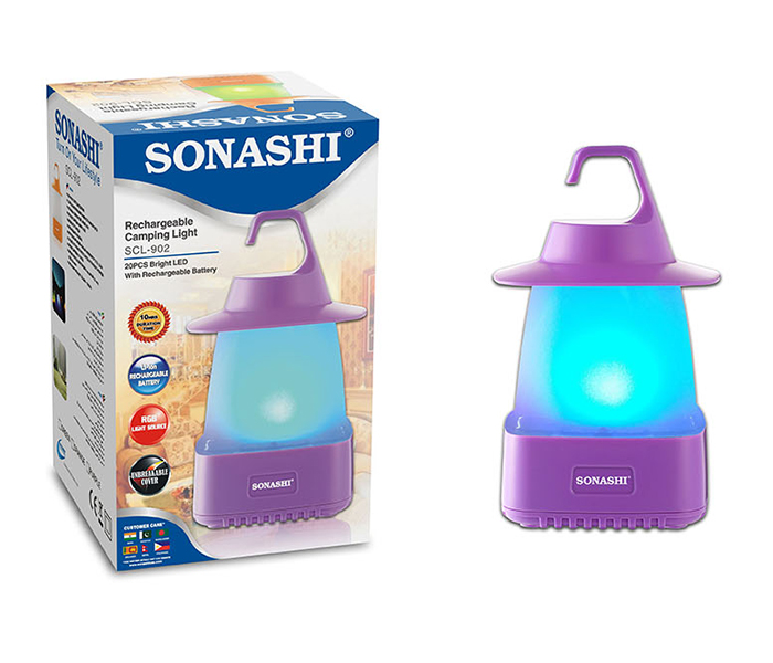 Sonashi SCL-902 20 Piece Rechargeable LED Camping Light - Purple - Zoom Image 3