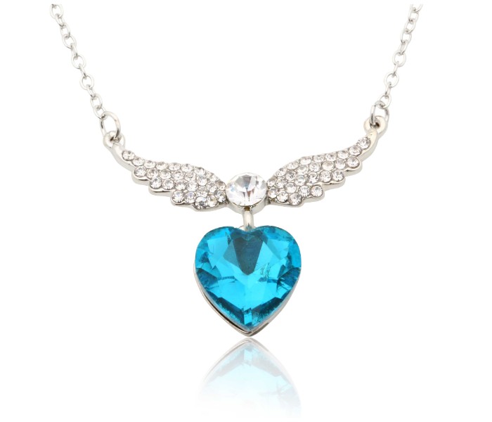 Stainless steel Titanic Necklace 33066 Silver and Blue - Zoom Image 3