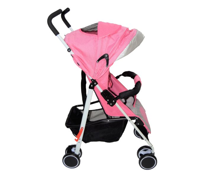 Foldable Baby Stroller AR-136-1 Grey and Pink - Zoom Image 1