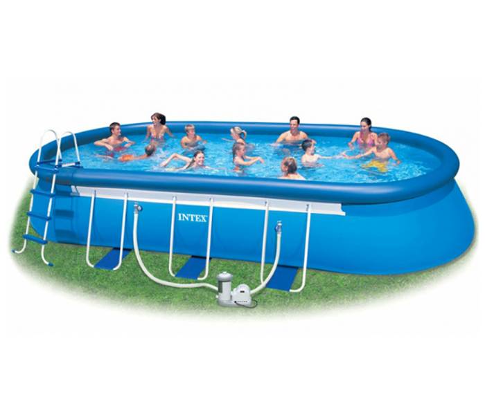 Intex ZX-26194 610 x 366 x 122CM Oval Frame Swimming Pool - Zoom Image 2