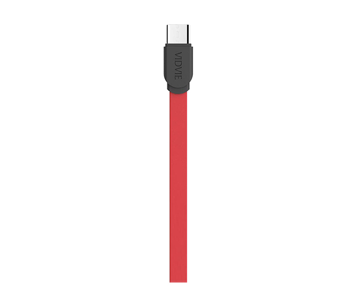 Vidvie CB-409 Type-C Data Cable - 1 Meter, Red & Black - Zoom Image 2