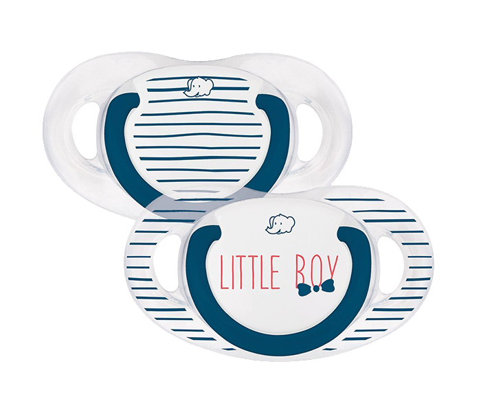 Bebe Confort 3104208400 Natural Physiological Silicone Rebel Rules Little Boy Pacifiers - 2 Pieces, White & Blue - Zoom Image 4